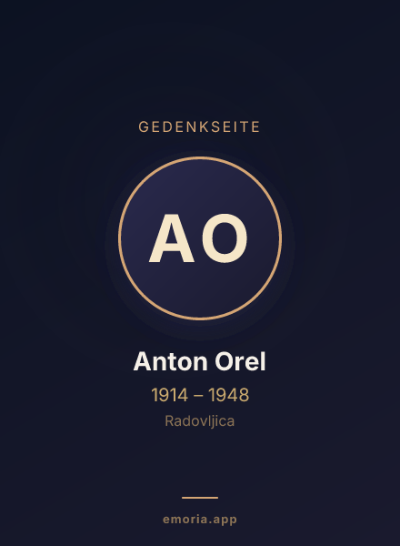 Gedenkportrait von Anton Orel