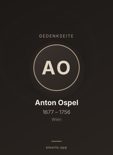 Gedenkportrait von Anton Ospel