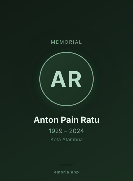 Memorial portrait of Anton Pain Ratu