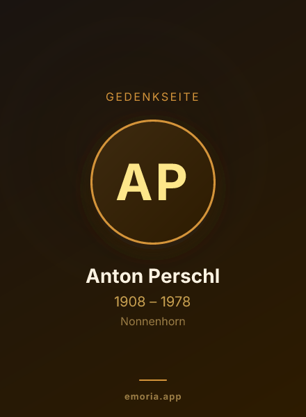 Gedenkportrait von Anton Perschl
