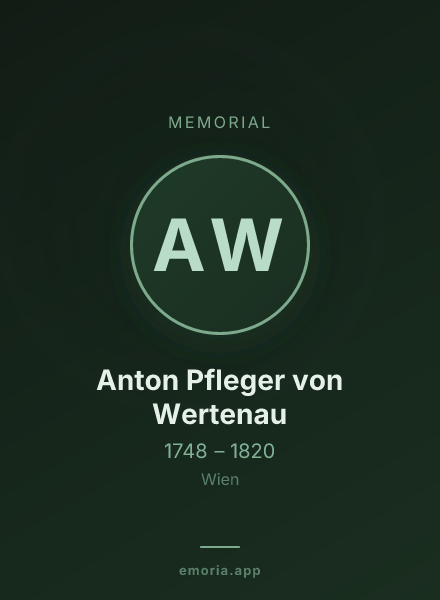 Memorial portrait of Anton Pfleger von Wertenau