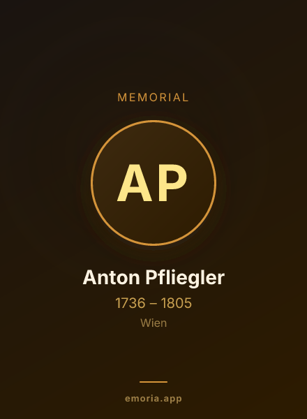 Memorial portrait of Anton Pfliegler