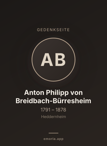 Gedenkportrait von Anton Philipp von Breidbach-Bürresheim