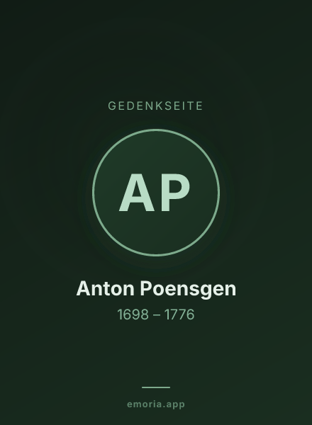 Gedenkportrait von Anton Poensgen