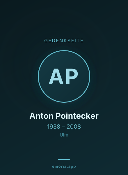 Gedenkportrait von Anton Pointecker