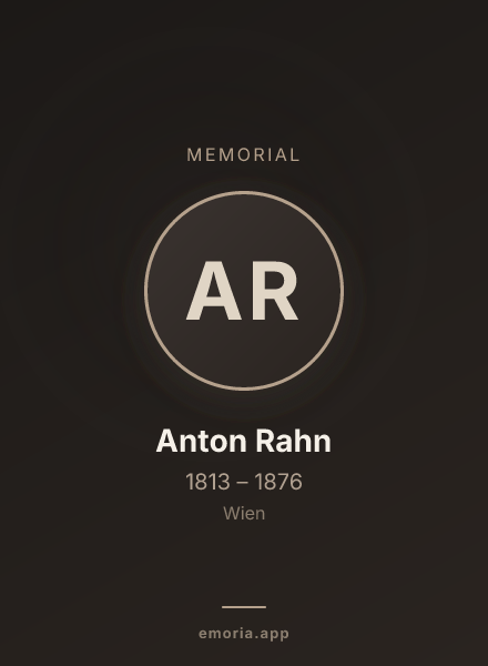 Memorial portrait of Anton Rahn