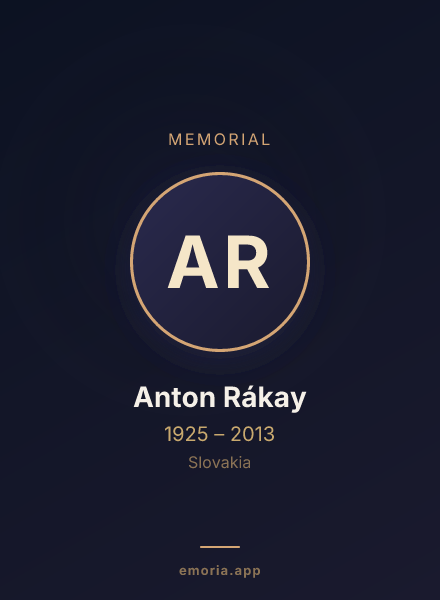 Memorial portrait of Anton Rákay