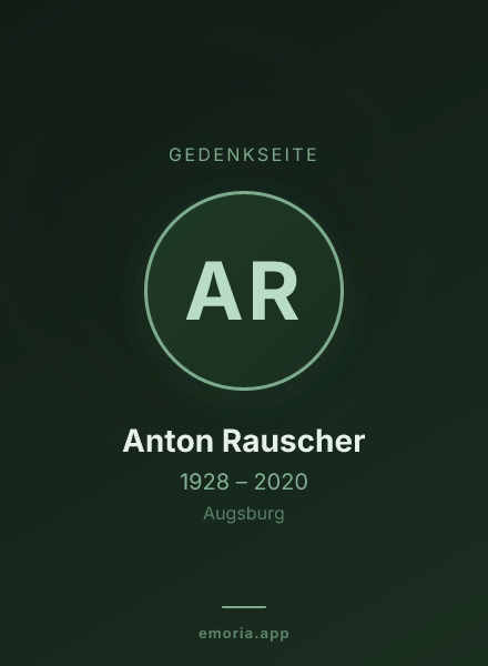 Gedenkportrait von Anton Rauscher