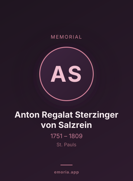 Memorial portrait of Anton Regalat Sterzinger von Salzrein