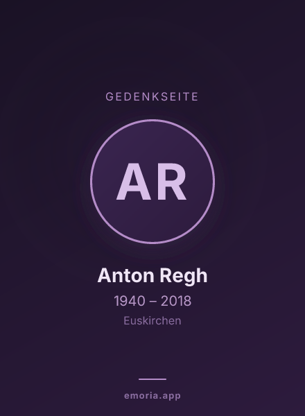 Gedenkportrait von Anton Regh