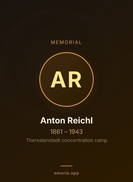 Memorial portrait of Anton Reichl