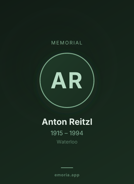 Memorial portrait of Anton Reitzl