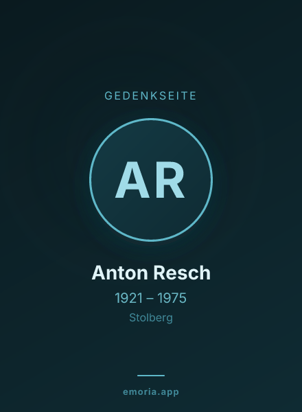 Gedenkportrait von Anton Resch