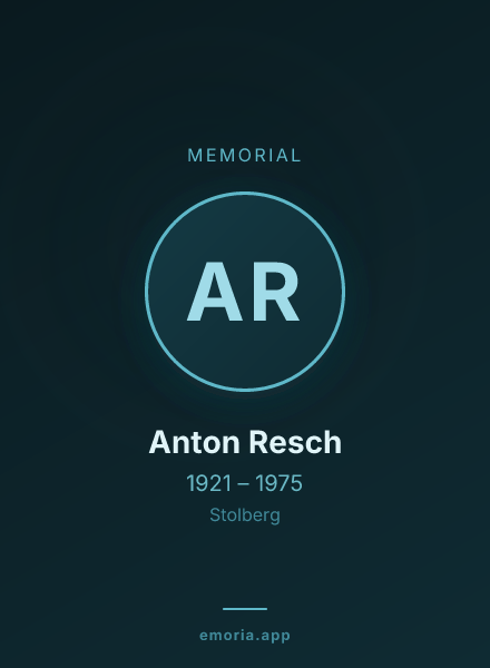 Memorial portrait of Anton Resch