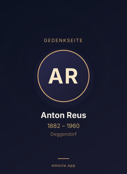 Gedenkportrait von Anton Reus