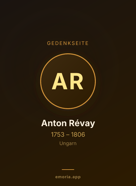 Gedenkportrait von Anton Révay