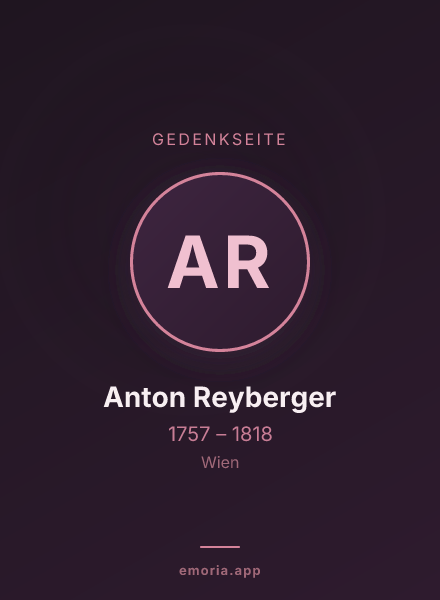 Gedenkportrait von Anton Reyberger