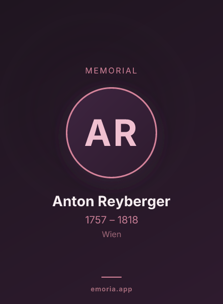 Memorial portrait of Anton Reyberger