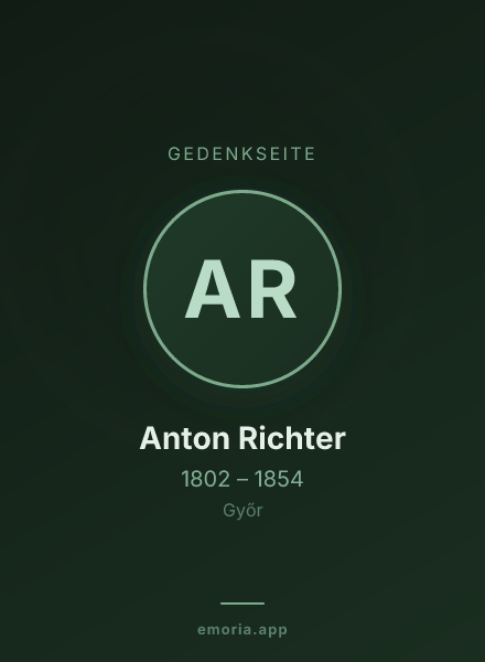 Gedenkportrait von Anton Richter