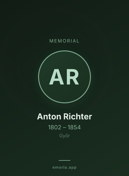 Memorial portrait of Anton Richter