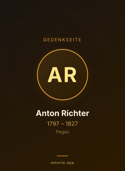 Gedenkportrait von Anton Richter