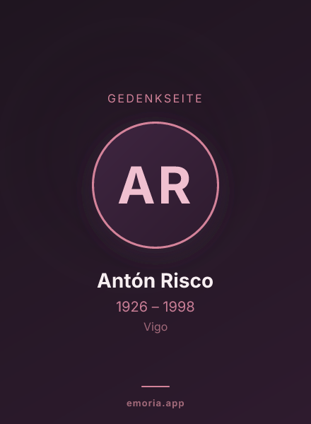 Gedenkportrait von Antón Risco