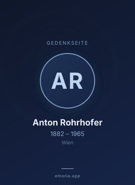 Gedenkportrait von Anton Rohrhofer