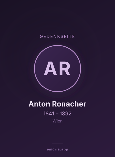 Gedenkportrait von Anton Ronacher