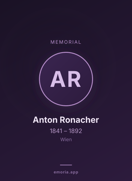 Memorial portrait of Anton Ronacher