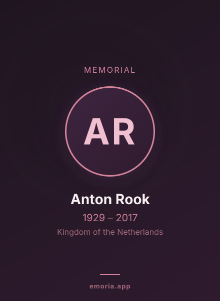 Memorial portrait of Anton Rook