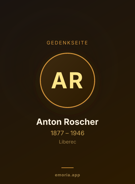 Gedenkportrait von Anton Roscher
