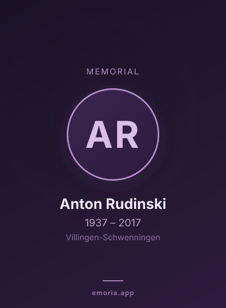 Memorial portrait of Anton Rudinski