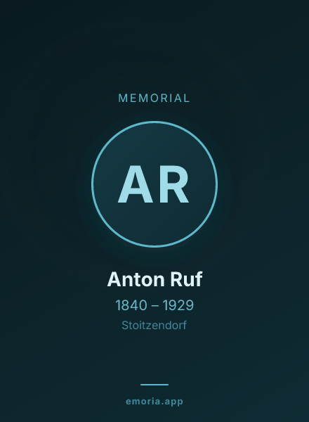 Memorial portrait of Anton Ruf