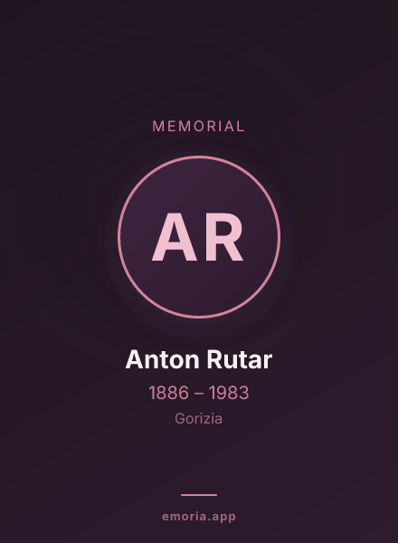 Memorial portrait of Anton Rutar