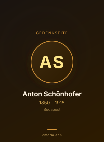 Gedenkportrait von Anton Schönhofer
