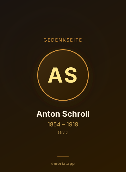 Gedenkportrait von Anton Schroll