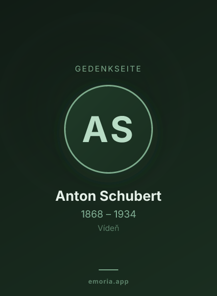 Gedenkportrait von Anton Schubert