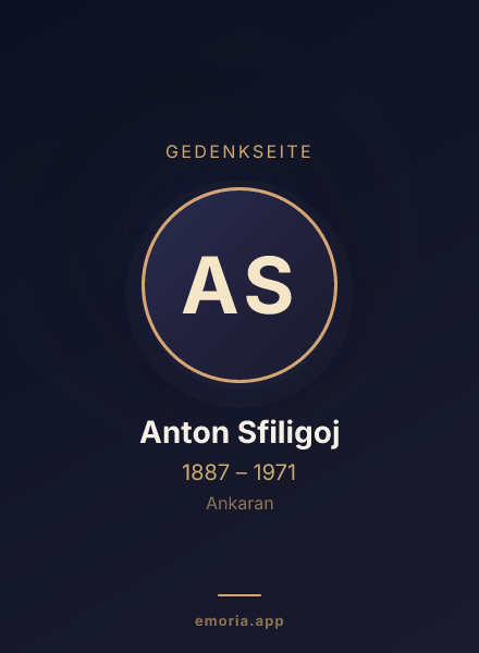 Gedenkportrait von Anton Sfiligoj
