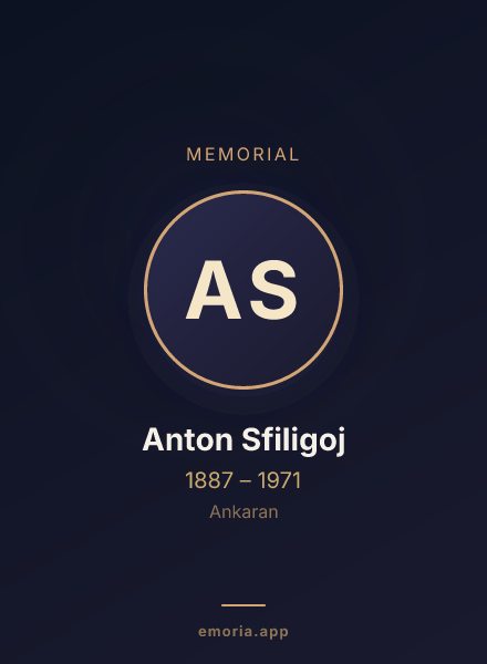 Memorial portrait of Anton Sfiligoj