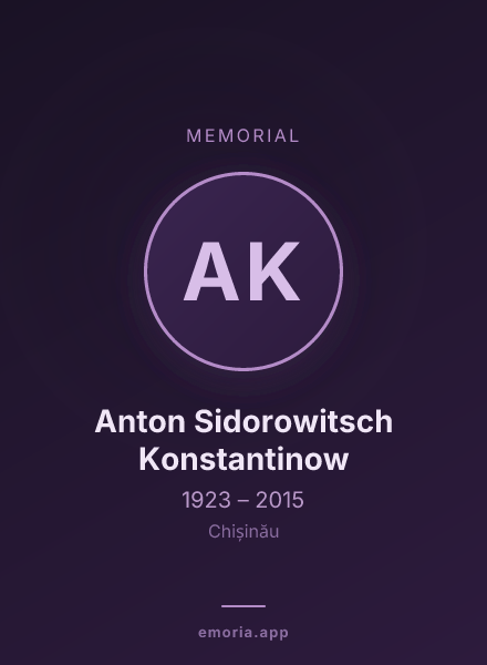 Memorial portrait of Anton Sidorowitsch Konstantinow