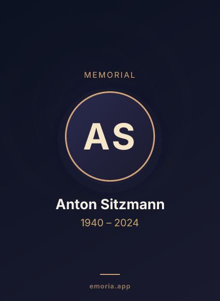 Memorial portrait of Anton Sitzmann