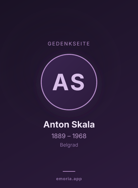 Gedenkportrait von Anton Skala
