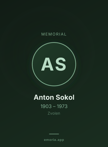 Memorial portrait of Anton Sokol