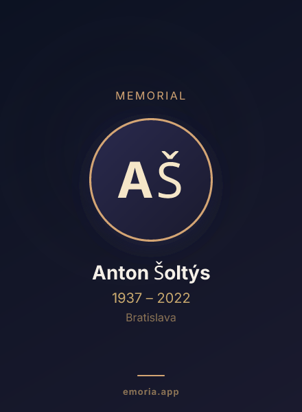 Memorial portrait of Anton Šoltýs