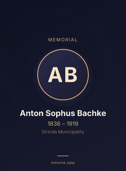 Memorial portrait of Anton Sophus Bachke