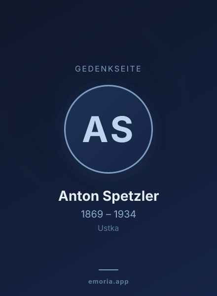 Gedenkportrait von Anton Spetzler