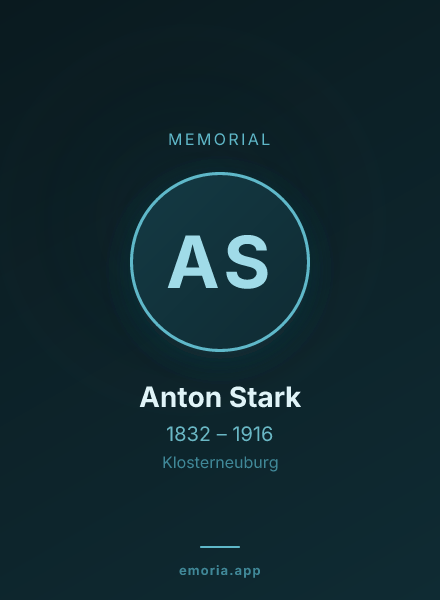 Memorial portrait of Anton Stark