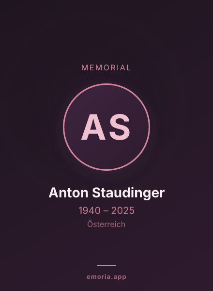 Memorial portrait of Anton Staudinger