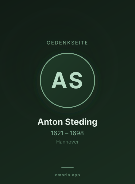 Gedenkportrait von Anton Steding