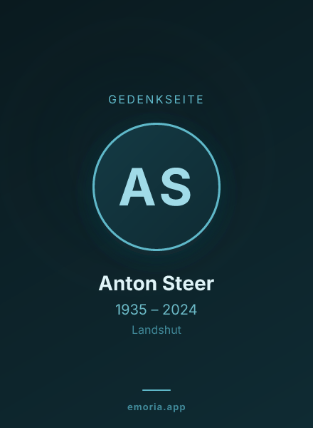 Gedenkportrait von Anton Steer